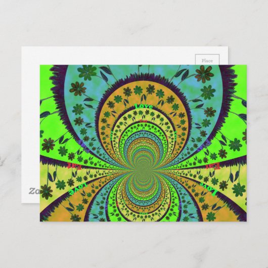 Briefkaart horizontale Sjabloon (Voorkant / Achterkant)