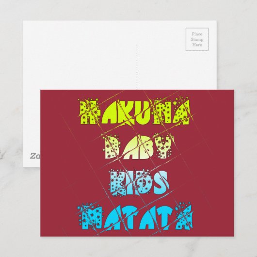 Briefkaart horizontale Sjabloon (Voorkant / Achterkant)