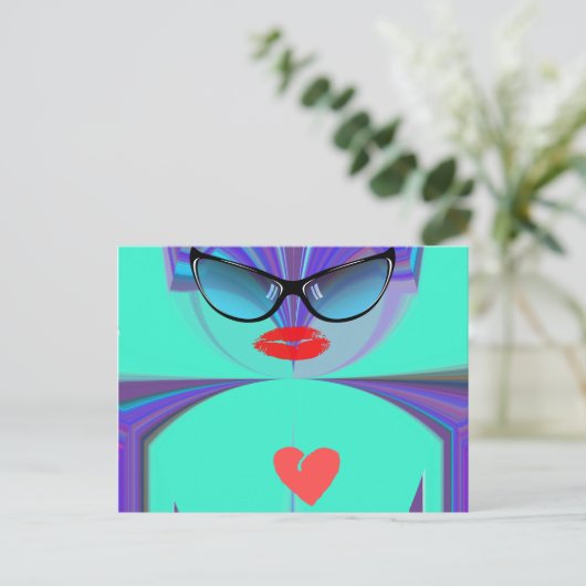 Briefkaart horizontale Sjabloon (Staand voorkant)