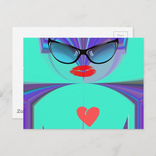 Briefkaart horizontale Sjabloon (Voorkant / Achterkant)