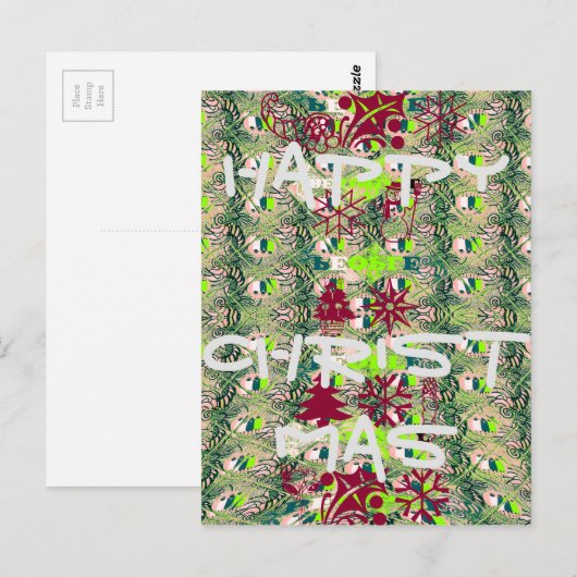 Briefkaart horizontale Sjabloon (Voorkant / Achterkant)