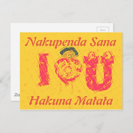 Briefkaart horizontale Sjabloon (Voorkant / Achterkant)