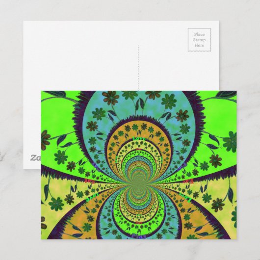 Briefkaart horizontale Sjabloon (Voorkant / Achterkant)