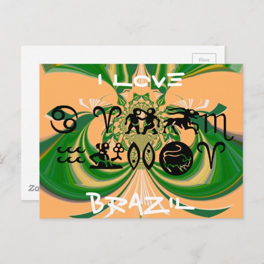 Briefkaart horizontale Sjabloon (Voorkant / Achterkant)