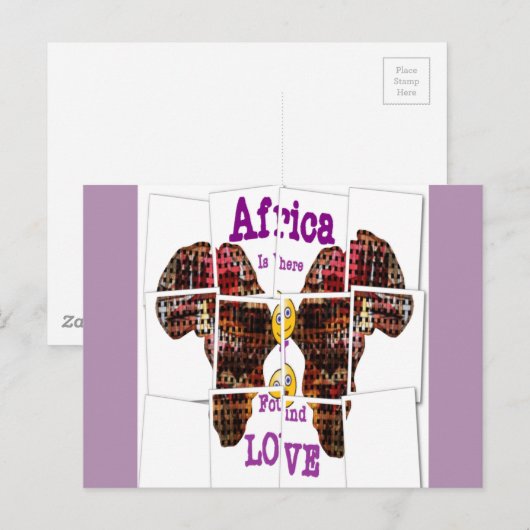 Briefkaart horizontale Sjabloon (Voorkant / Achterkant)