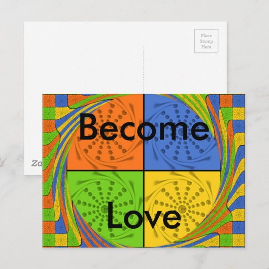 Briefkaart horizontale Sjabloon (Voorkant / Achterkant)