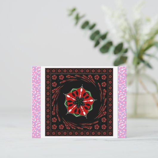 Briefkaart horizontale Sjabloon (Staand voorkant)