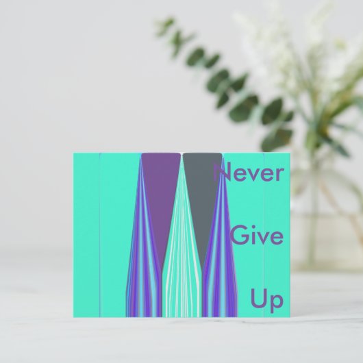 Briefkaart horizontale Sjabloon geeft Hakuna nooit (Staand voorkant)