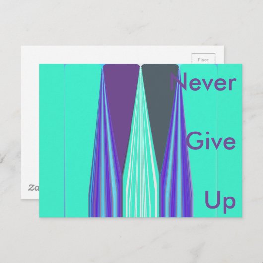 Briefkaart horizontale Sjabloon geeft Hakuna nooit (Voorkant / Achterkant)