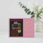 Briefkaart Horizontale Sjabloon Gelukkig Pasen (Staand voorkant)