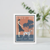 Briefkaart: hou van mij, hou van mijn hond Bernard Briefkaart (Staand voorkant)