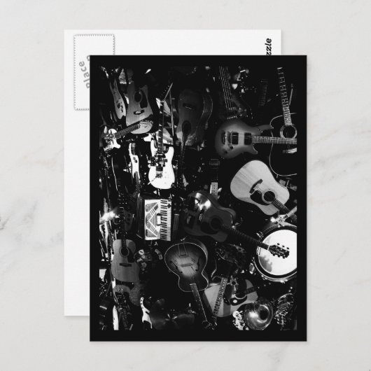 Briefkaart-houdt van de Kunst-gitaren Briefkaart (Voorkant / Achterkant)