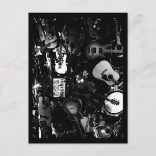 Briefkaart-houdt van de Kunst-gitaren Briefkaart