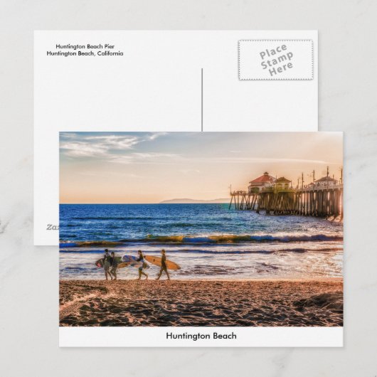 Briefkaart Huntington Beach Pier (Voorkant / Achterkant)