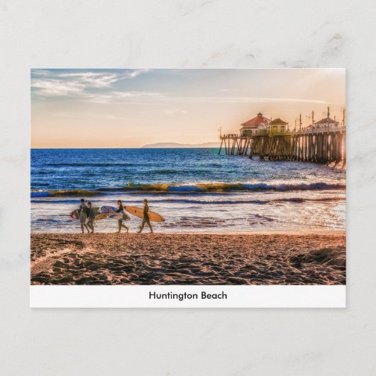 Briefkaart Huntington Beach Pier (Voorkant)