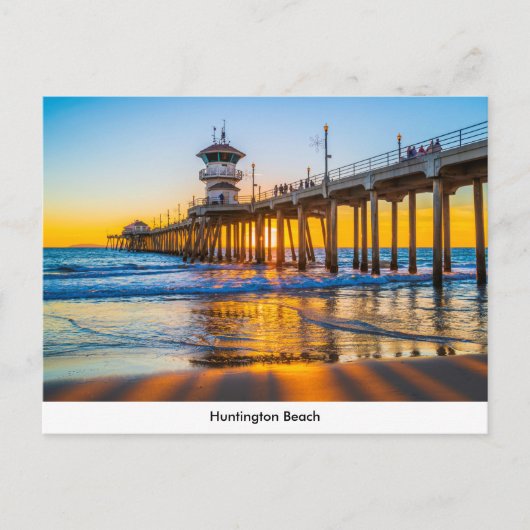 Briefkaart Huntington Beach Pier (Voorkant)