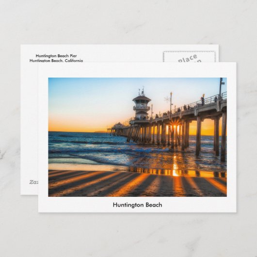 Briefkaart Huntington Beach Pier (Voorkant / Achterkant)