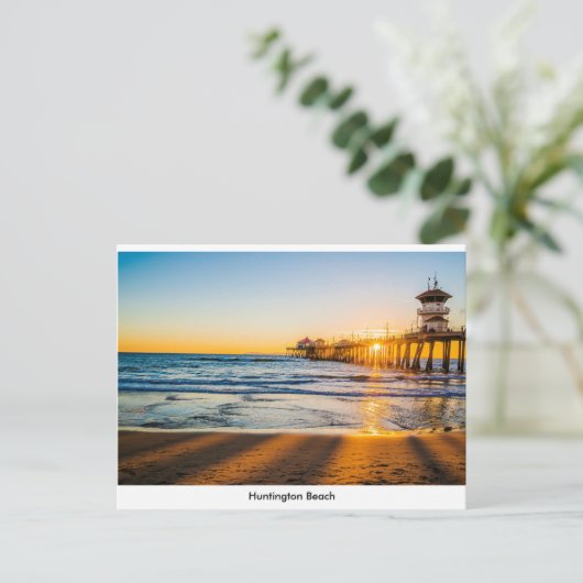 Briefkaart Huntington Beach Pier (Staand voorkant)