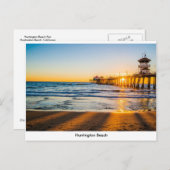 Briefkaart Huntington Beach Pier (Voorkant / Achterkant)