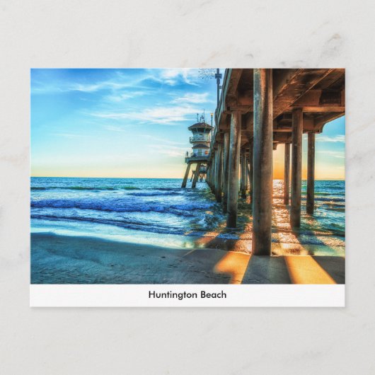 Briefkaart Huntington Beach Pier (Voorkant)