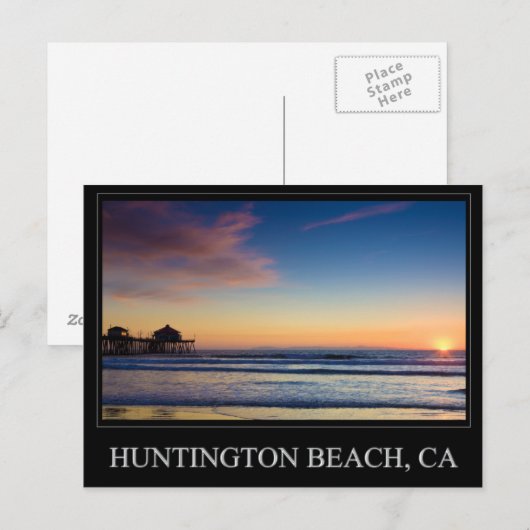 Briefkaart Huntington Beach Pier (Voorkant / Achterkant)