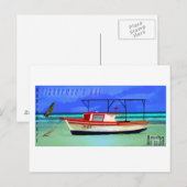 Briefkaart Hut Aruba van vissers (Voorkant / Achterkant)