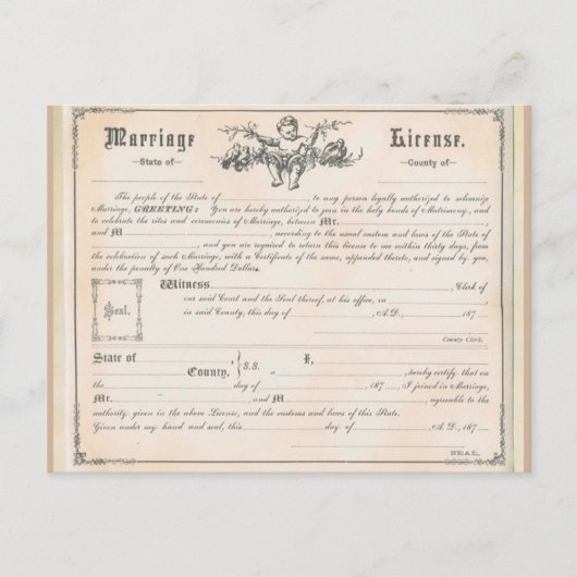 Briefkaart  huwelijksgoederenrecht (Voorkant)