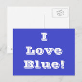 Briefkaart I Love Blue (Voorkant / Achterkant)