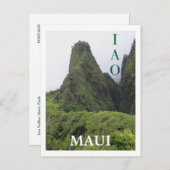 BRIEFKAART, IAO-NEEDLE (MAU) I IN CLOUDS INGEDIEND BRIEFKAART (Voorkant / Achterkant)