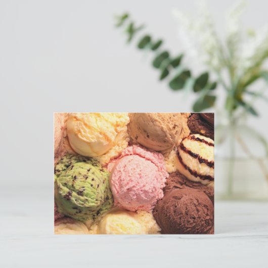 BRIEFKAART ICE CREAM SCOOPS (Staand voorkant)