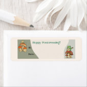 Briefkaart-ID-labels kikkerbout Etiket (Insitu)