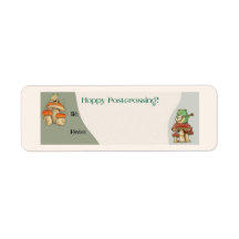 Briefkaart-ID-labels kikkerbout