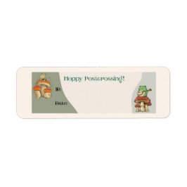 Briefkaart-ID-labels kikkerbout Etiket