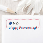 Briefkaart-ID postkruising NZ Nieuw-Zeeland Etiket (Insitu)