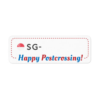 Briefkaart-ID Postkruising SG Singapore Postkruist Etiket