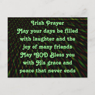 Briefkaart Iers gebed
