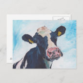 Briefkaart - Ierse Friesian Koe 0254 (Voorkant / Achterkant)