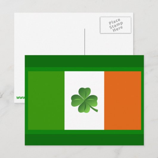 Briefkaart Ierse vlag (Voorkant / Achterkant)
