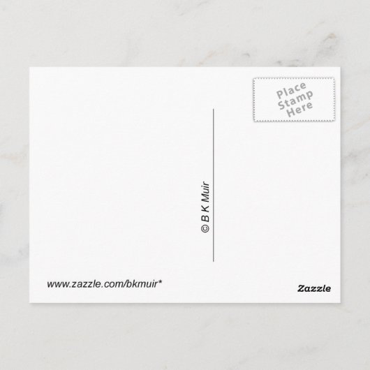 Briefkaart - IJzer Zonnebloem in gras (Achterkant)