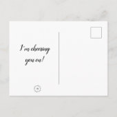 Briefkaart: Ik ben je aan het juichen! Briefkaart (Achterkant)