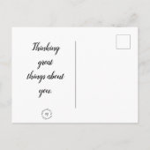 Briefkaart - Ik denk fantastische dingen aan jou. (Achterkant)