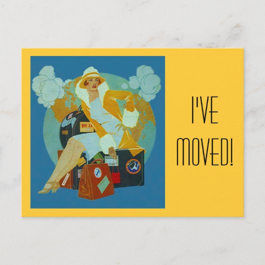 Briefkaart  Ik heb bagage verpakt (Voorkant)