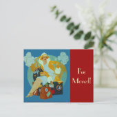 Briefkaart  Ik heb bagage verpakt (Staand voorkant)