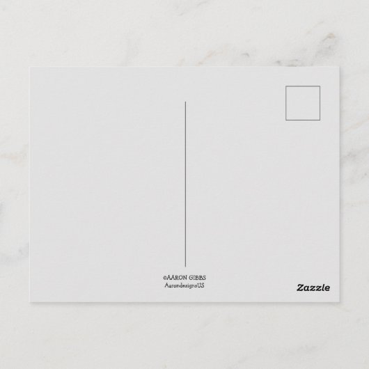 Briefkaart - IK HOU VAN EEN LATTE Koffiebonnetje (Achterkant)