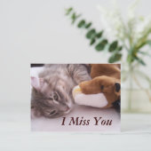 Briefkaart, ik Miss U Briefkaart (Staand voorkant)