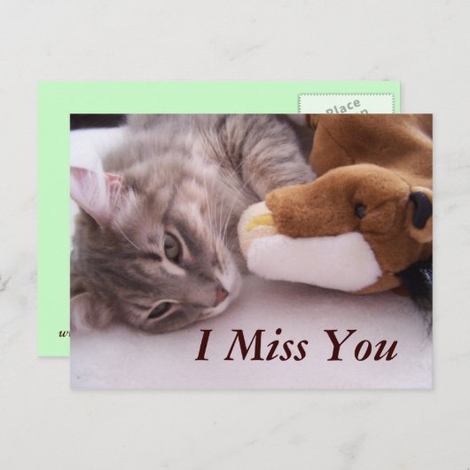 Briefkaart, ik Miss U Briefkaart (Voorkant / Achterkant)