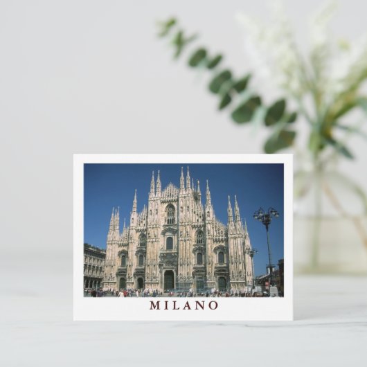 briefkaart "Il Duomo, Milano" (Staand voorkant)