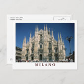 briefkaart "Il Duomo, Milano" (Voorkant / Achterkant)