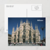 briefkaart "Il Duomo, Milano" (Voorkant / Achterkant)
