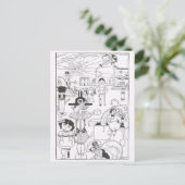Briefkaart illustratie (Staand voorkant)